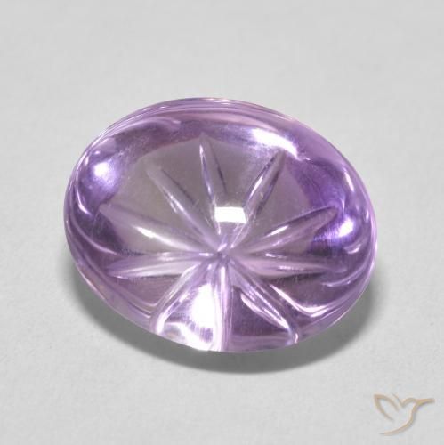 8.86カラットの天然Medium Light Purplish-Violetアメジスト、楕円形、透明