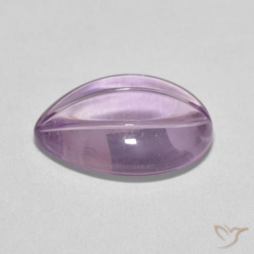 5.27カラットの天然Light Grayish Pink-Violetアメジスト、洋梨の形、透明