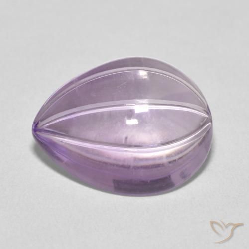 8.27ct 天然 Light Grayish Pink-Violet アメジスト, 洋梨の形, 透明