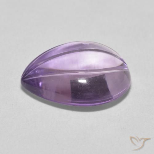 8.27カラットの天然Light Grayish Pink-Violetアメジスト、洋梨の形、透明