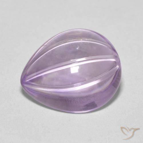 6.78ct 天然 Light Grayish Pink-Violet アメジスト, 洋梨の形, 透明