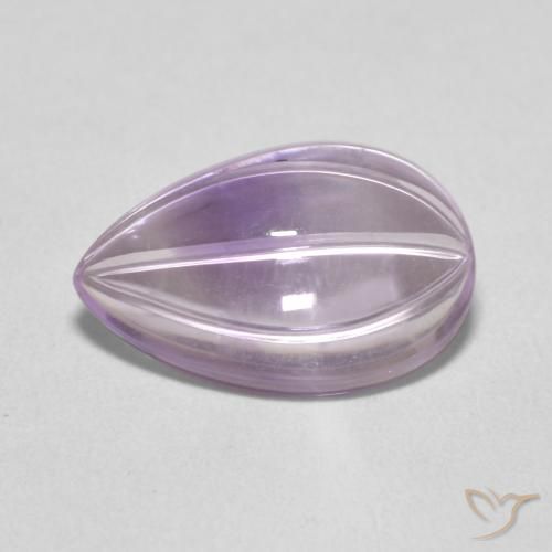4.87ct 天然 薄いピンクバイオレット アメジスト, 洋梨の形, 透明