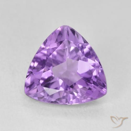 2.85ct 天然 ディープバイオレット アメジスト, トリリオン, VVS-VS