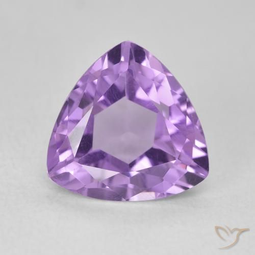 3.06ct 天然 ミディアムバイオレット アメジスト, トリリオン, VVS-VS