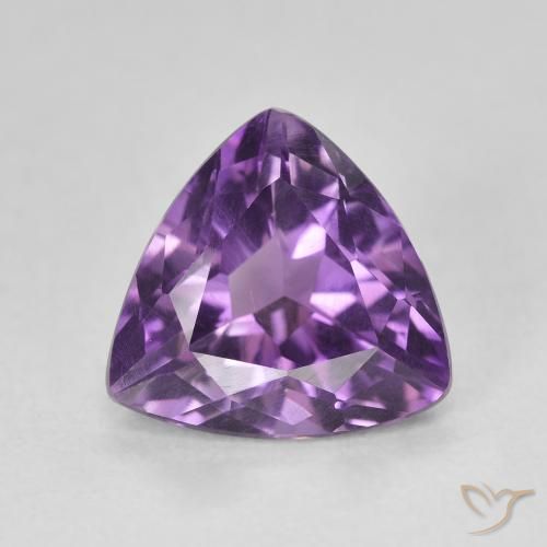 2.72カラットの天然Medium Light Purplish-Violetアメジスト、トリリオン、VS