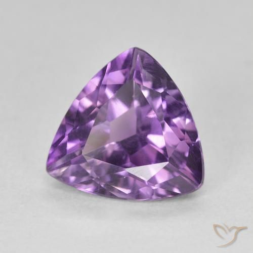 2.72カラットの天然Medium Light Purplish-Violetアメジスト、トリリオン、VS