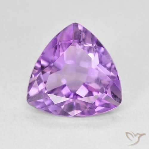 3.06ct 天然 ミディアムバイオレット アメジスト, トリリオン, VS