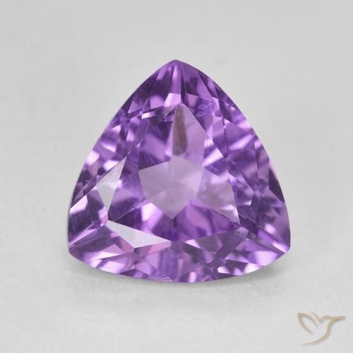 2.86ct 天然 ディープバイオレット アメジスト, トリリオン, VVS-VS