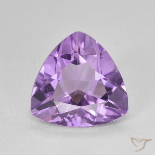 2.60ct 天然 ミディアムバイオレット アメジスト, トリリオン, VVS