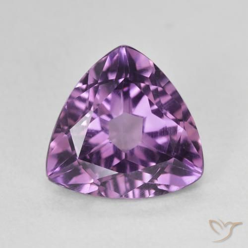 2.87ct 天然 ミディアムバイオレットピンク アメジスト, トリリオン, VVS-VS