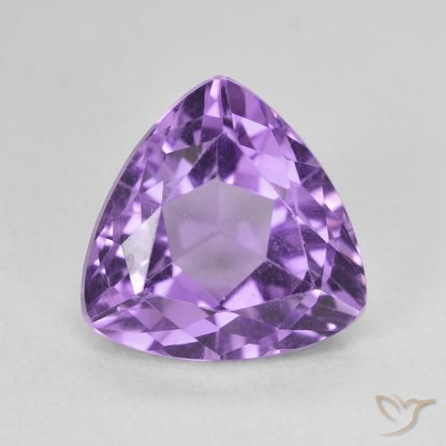 3.16ct 天然 ディープバイオレット アメジスト, トリリオン, VVS-VS
