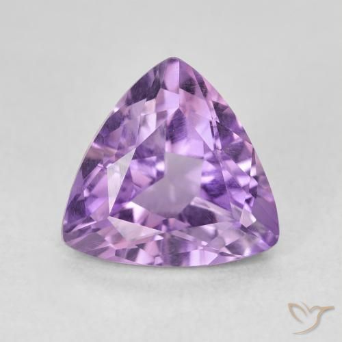 2.82ct 天然 ミディアムパープルがかったバイオレット アメジスト, トリリオン, VVS-VS