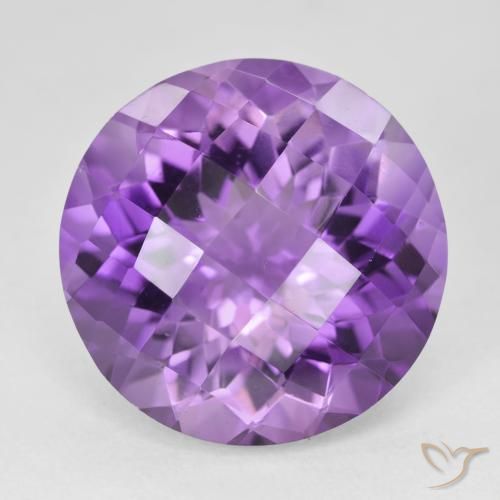 19.39ct 天然 ディープバイオレット アメジスト, ラウンド, VVS