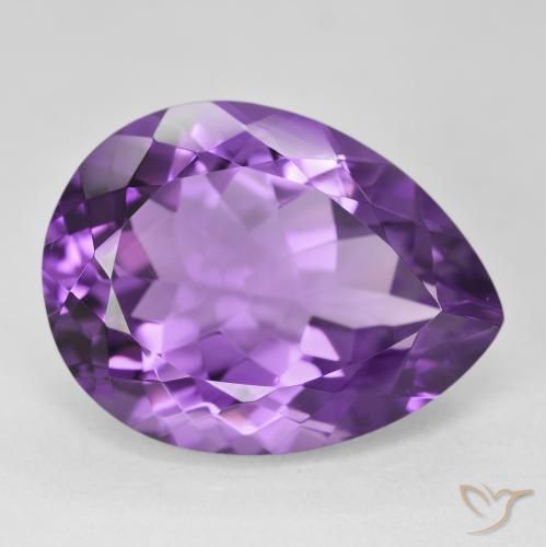 18.10ct 天然 パープルがかったバイオレット アメジスト, 洋梨の形, VVS