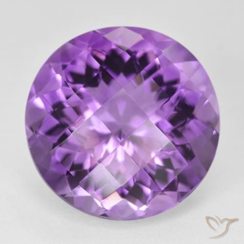 18.76ct 天然 ミディアムパープルがかったバイオレット アメジスト, ラウンド, VVS