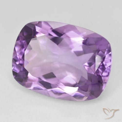 18.33カラットの天然Medium Light Purplish-Violetアメジスト、クッション、VVS