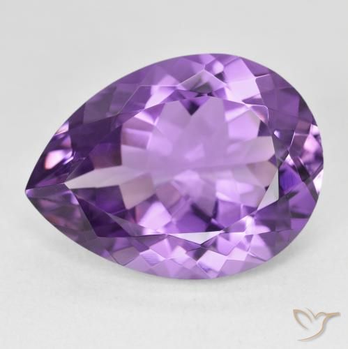 17.90ct 天然 濃い紫 アメジスト, 洋梨の形, VVS