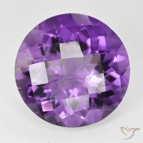 18.89ct 天然 鮮やかなバイオレット アメジスト, ラウンド, VVS