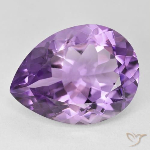 17.75ct 天然 パープルがかったバイオレット アメジスト, 洋梨の形, VVS