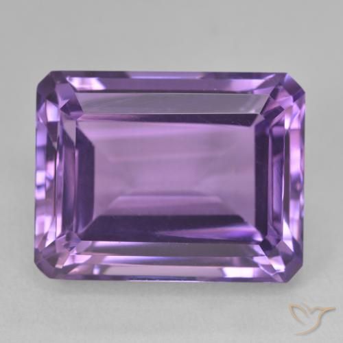 20.04ct 天然 濃い紫 アメジスト, エメラルドカット, VVS-VS