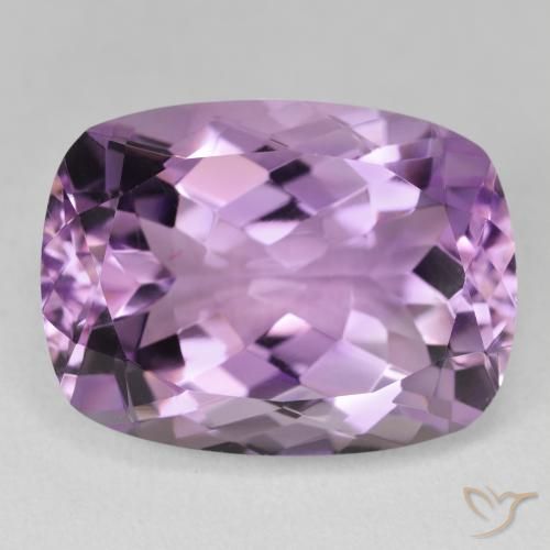 19.11ct 天然 薄いミディアムバイオレット アメジスト, クッション, VVS-VS