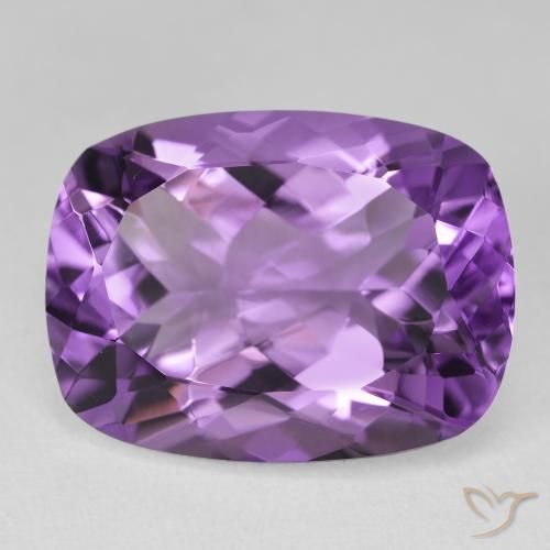 18.40ct 天然 Medium Light-Violet アメジスト, クッション, VVS-VS