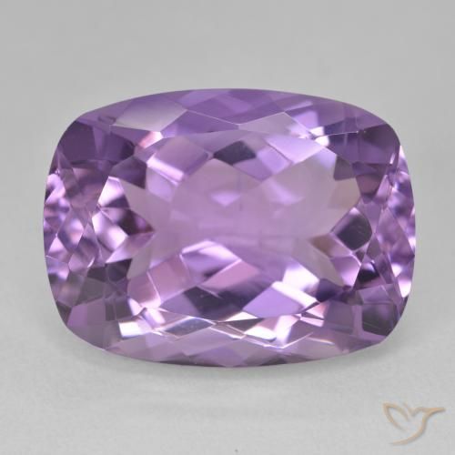 19.34ct 天然 ミディアムバイオレット アメジスト, クッション, VVS
