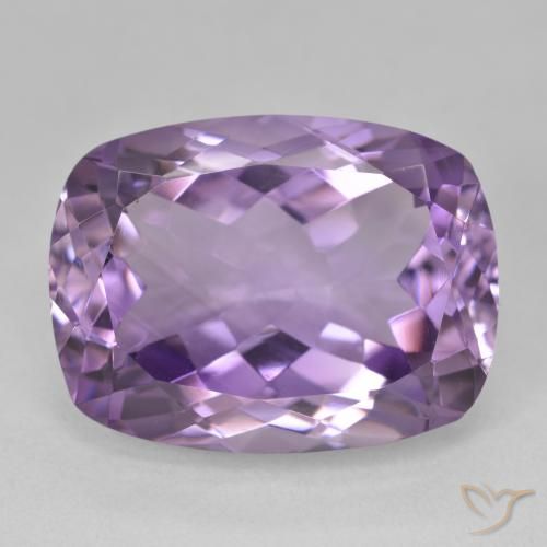 20.06ct 天然 ミディアムバイオレット アメジスト, クッション, VVS