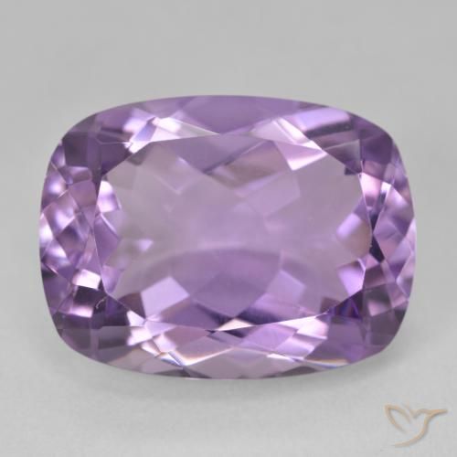 18.55ct 天然 ミディアムバイオレット アメジスト, クッション, VVS