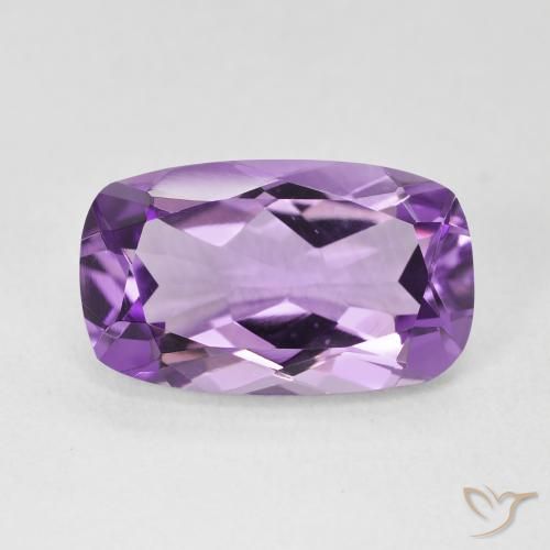 5.59ct 天然 ミディアムバイオレット アメジスト, クッション, VVS