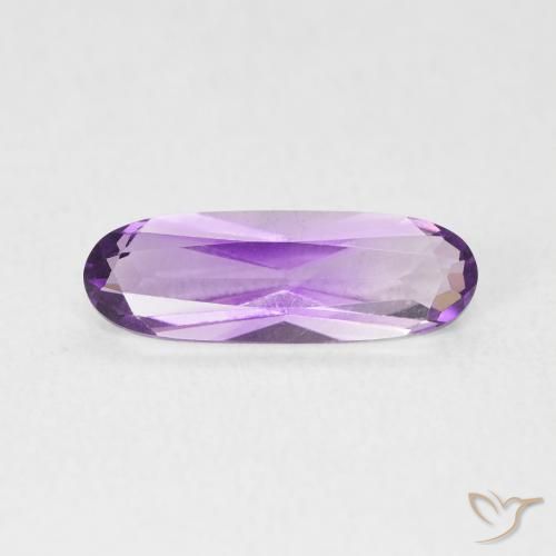 1.10ct 天然 ミディアムピンクがかったバイオレット アメジスト, 楕円形, VVS-VS
