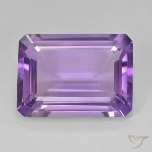 13.17ct 天然 パープルがかったバイオレット アメジスト, エメラルドカット, VVS