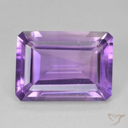 13.48ct 天然 濃い紫 アメジスト, エメラルドカット, VVS-VS