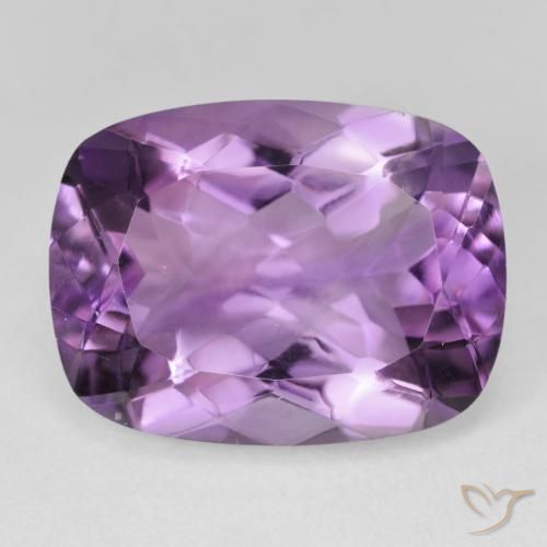 17.69ct 天然 薄いミディアムバイオレット アメジスト, クッション, VVS-VS