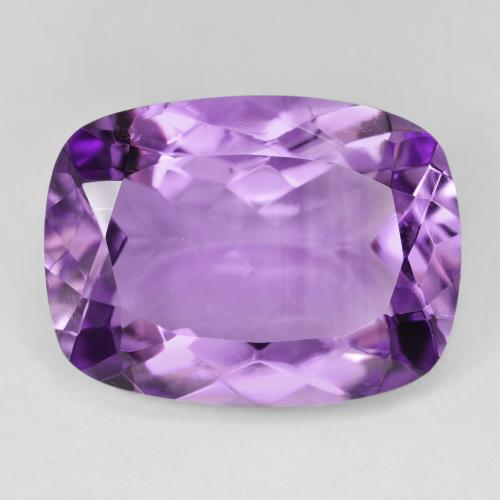 15.62ct 天然 Medium Light Purplish-Violet アメジスト, クッション, VVS-VS
