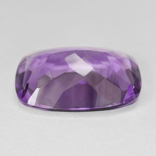15.62カラットの天然Medium Light Purplish-Violetアメジスト、クッション、VVS-VS