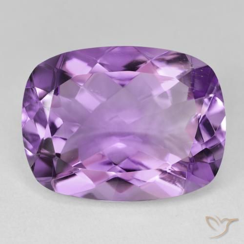 15.61ct 天然 ミディアムバイオレット アメジスト, クッション, VVS-VS