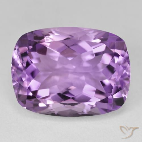 20.15ct 天然 ミディアムバイオレット アメジスト, クッション, VVS-VS