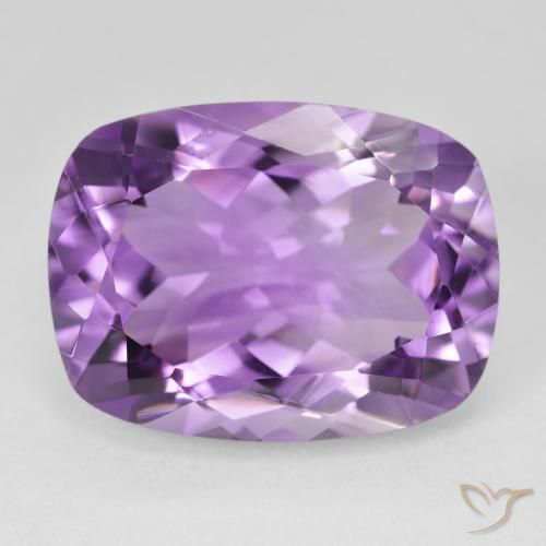 18.69ct 天然 ミディアムピンクがかったバイオレット アメジスト, クッション, VVS