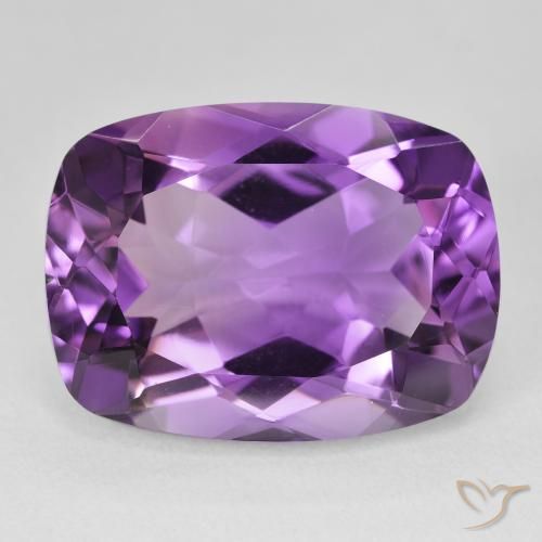 18.71ct 天然 ミディアムバイオレット アメジスト, クッション, VVS