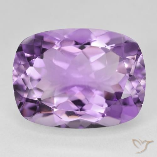 18.76ct 天然 ミディアムピンクバイオレット アメジスト, クッション, VS