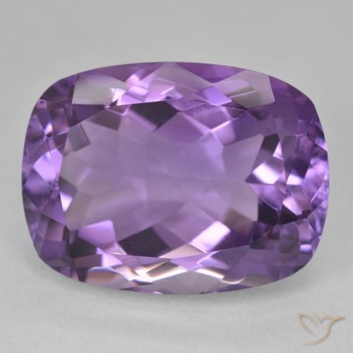 20.86ct 天然 ミディアムバイオレット アメジスト, クッション, VVS