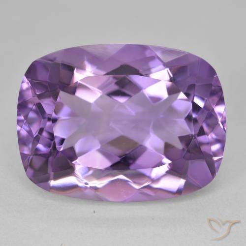 19.18ct 天然 ミディアムバイオレット アメジスト, クッション, VVS