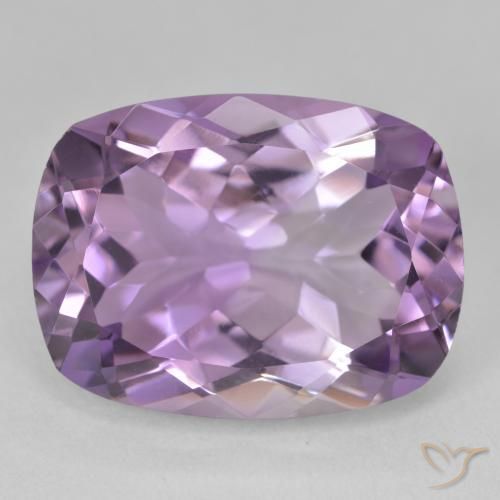 18.25ct 天然 薄いミディアムバイオレット アメジスト, クッション, VVS