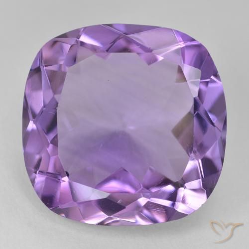 17.69ct 天然 ミディアムバイオレット アメジスト, クッション, VVS