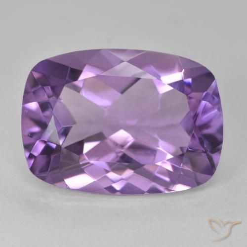 12.90ct 天然 ミディアムバイオレット アメジスト, クッション, VVS