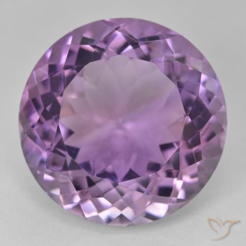 26.47ct 天然 ミディアムバイオレット アメジスト, ラウンド, VVS