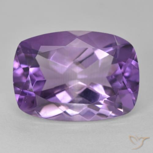12.56ct 天然 ミディアムバイオレット アメジスト, クッション, VVS