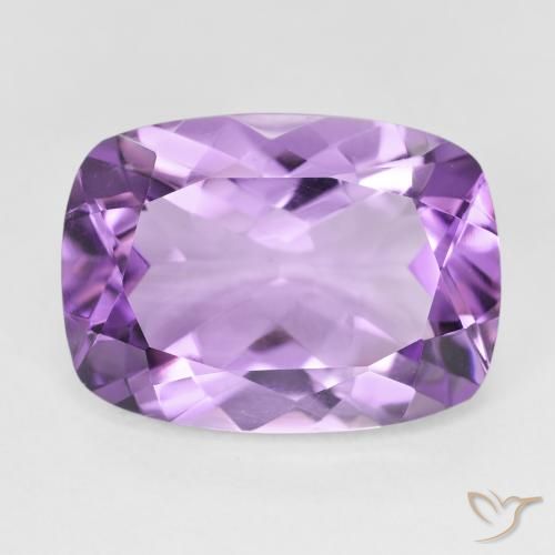 12.38ct 天然 ミディアムバイオレット アメジスト, クッション, VVS