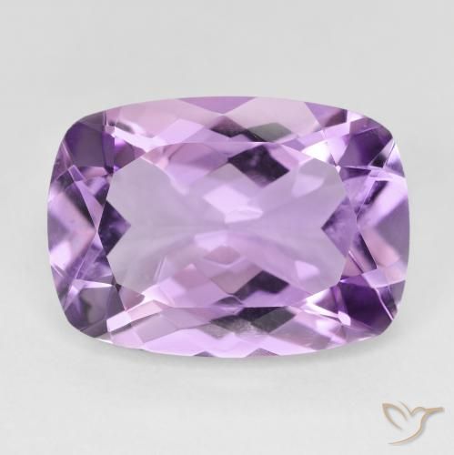 11.55ct 天然 ミディアムピンクバイオレット アメジスト, クッション, VVS